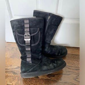 Ugg black winter snow boots, size 8 women’s
